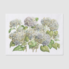 Papier Mousseline Bouquet floral botanique de Lavender Blue Hydrange