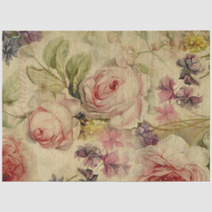 Papier Mousseline Bouquet floral Vintage Script Ephémère Découpage 4