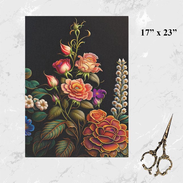 Papier Mousseline Bouquet rose floral Grande oeuvre d'art (Créateur téléchargé)