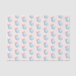 Papier Mousseline Bouteille Bleu & Rose Bébé Motif mignon