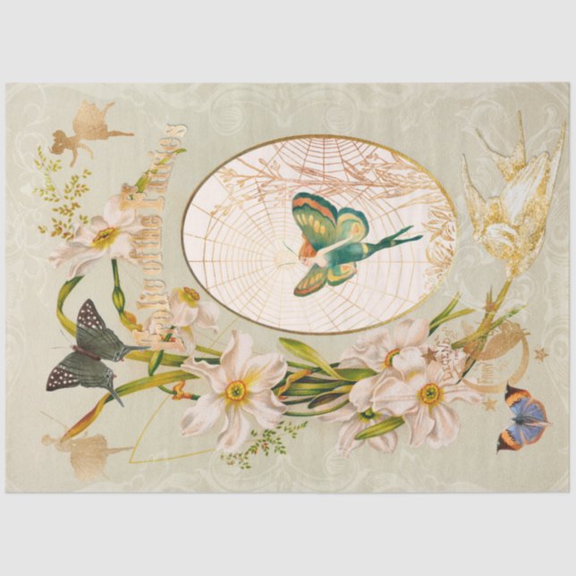 Papier Mousseline Bouteille de papillon Fairy Enchanted Garden (Recto)