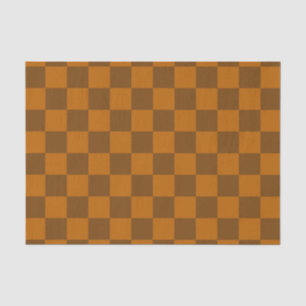Papier Mousseline Bouton À damiers Brown