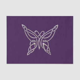 Papier Mousseline Boutons de curling à papillon celtique violet arge