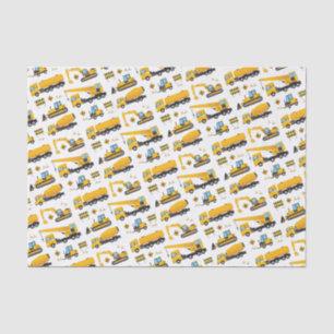 Papier Mousseline Boys Construction Chaussures Trucks Parties Fourni