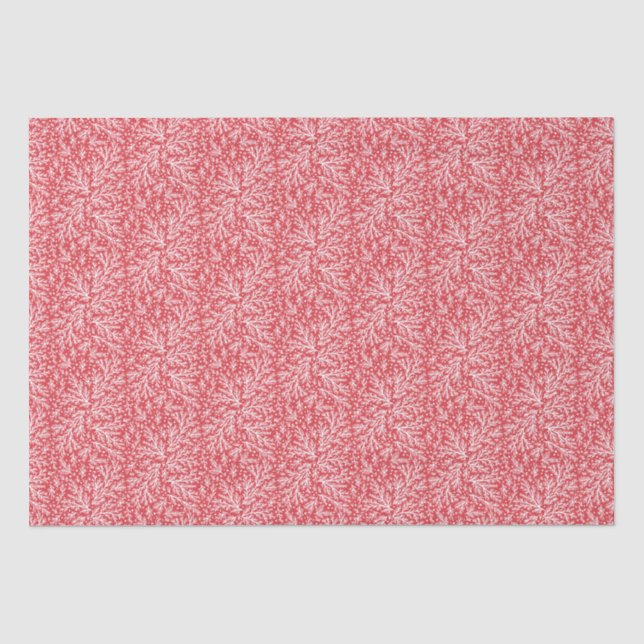 Papier Mousseline Branches généreuses Rouge et blanc Photo Noël (Recto)