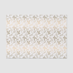 Papier Mousseline Branches Gold Holly, Mistletoe et Pine gravées