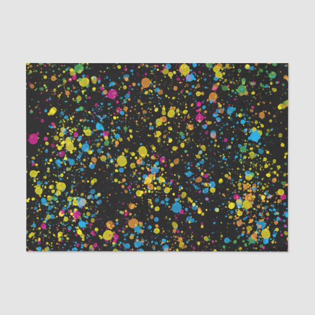 Papier Mousseline Bras de confetti à minuscule peinture multicolore (Recto)