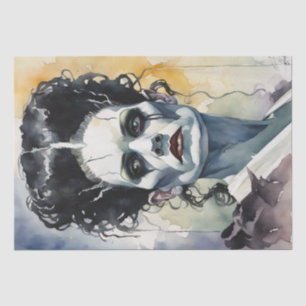 Papier Mousseline Bride aquarelle de Frankenstein