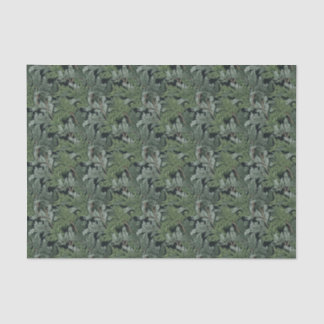 Papier Mousseline Brindilles vertes congelées