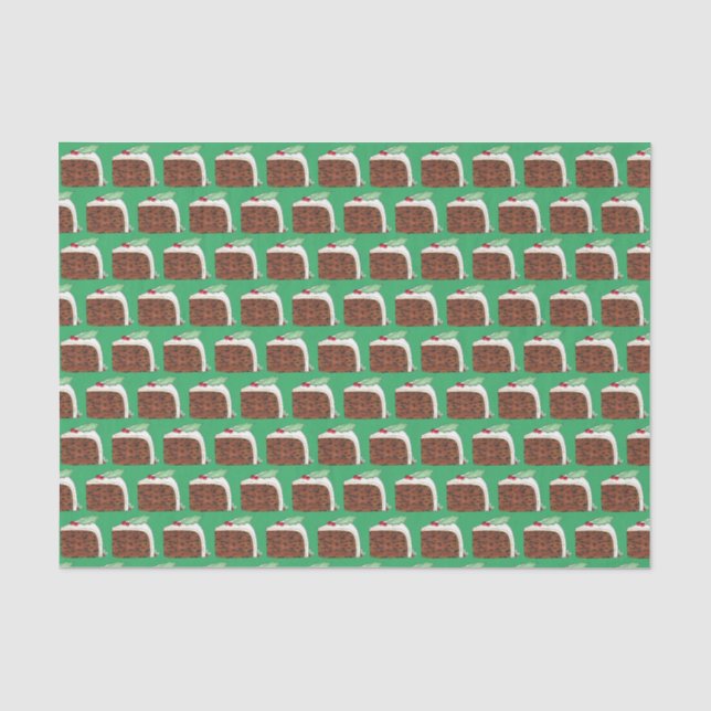 Papier Mousseline British Christmas Cake Slice Festive Gastronomie d (Recto)
