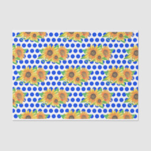 Papier Mousseline Broderie florale de tournesol