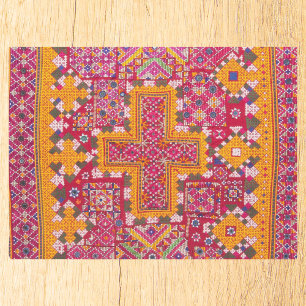 Papier Mousseline Broderie indienne colorée Imprimer