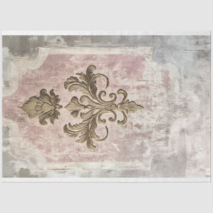 Papier Mousseline Bronze Patiné Démasqué Fond Légèrement Poussiéreux