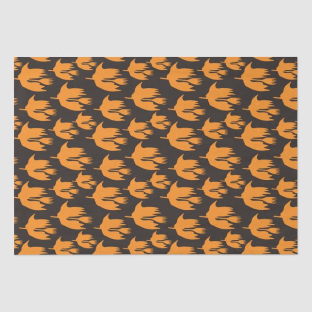 Papier Mousseline Broom Ride nocturne - motif Halloween sans soudure (Recto)
