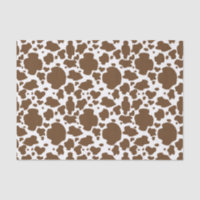 Brown Cow Spots Faux Cowhide Motif