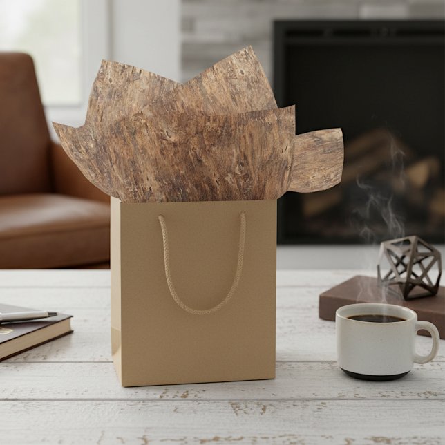 Papier Mousseline Brown écorce Nature Texture Look Motif (Créateur téléchargé)