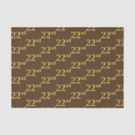Papier Mousseline Brown, Faux Gold 22e (Vingt-deuxième)