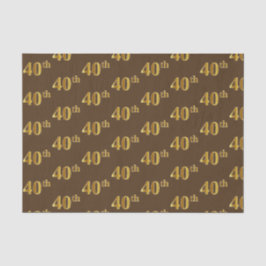 Papier Mousseline Brown, Faux Gold 40th (Quarantième)
