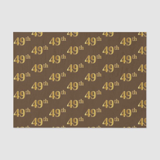 Papier Mousseline Brown, Faux Gold 49e (Quarante-Neuvième) (Recto)