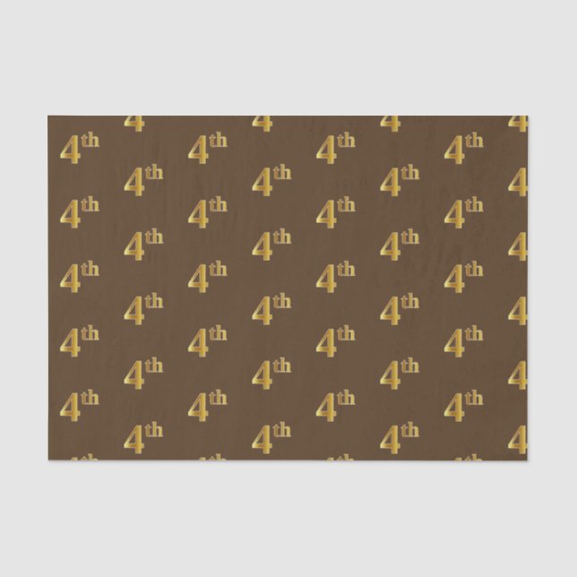 Papier Mousseline Brown, Faux Gold 4ème (quatrième) Tissu de l'événe (Recto)