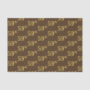 Papier Mousseline Brown, Faux Gold 59e (Cinquante-Neuvième)