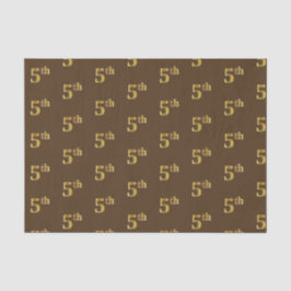 Papier Mousseline Brown, Faux Gold 5th (Fifth) Event Tissue Paper
