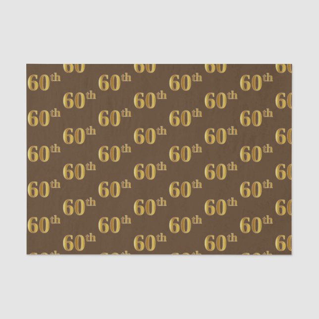 Papier Mousseline Brown, Faux Gold 60e (Soixantième) (Recto)
