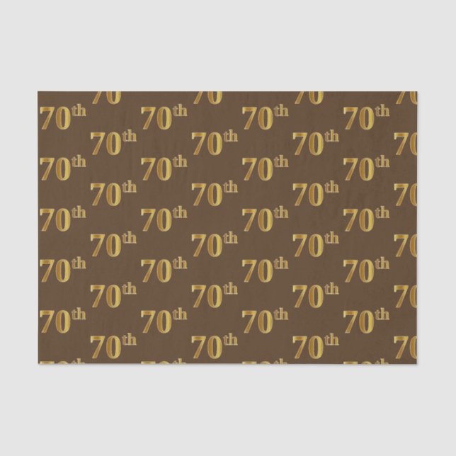 Papier Mousseline Brown, Faux Gold 70th (Seveneth) (Recto)