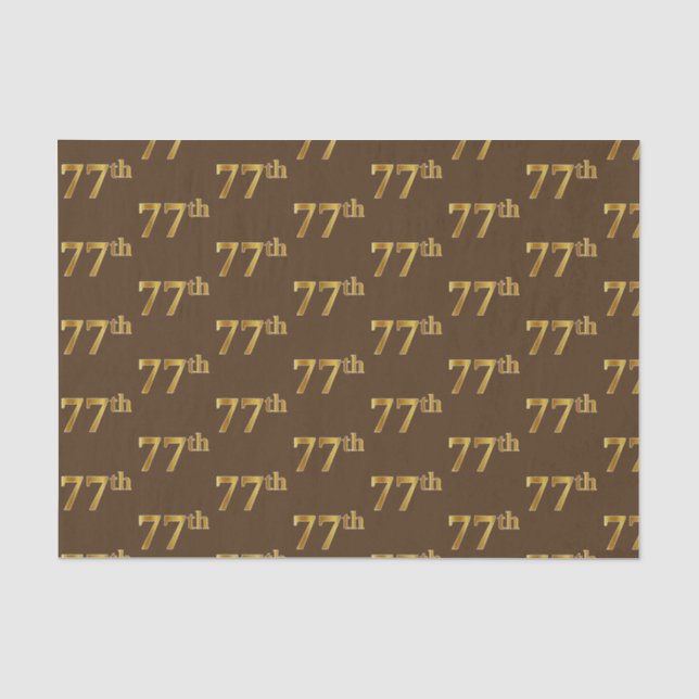 Papier Mousseline Brown, Faux Gold 77e (Soixante-dix-septième) (Recto)
