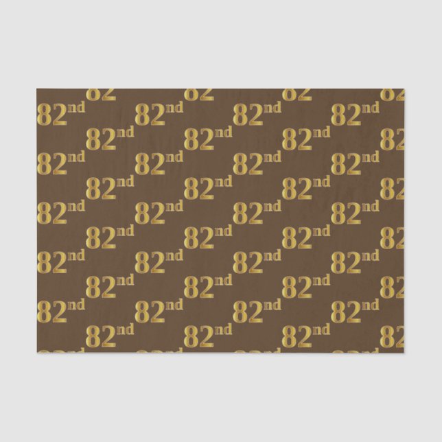 Papier Mousseline Brown, Faux Gold 82e (Quatre-vingt-deuxième) (Recto)
