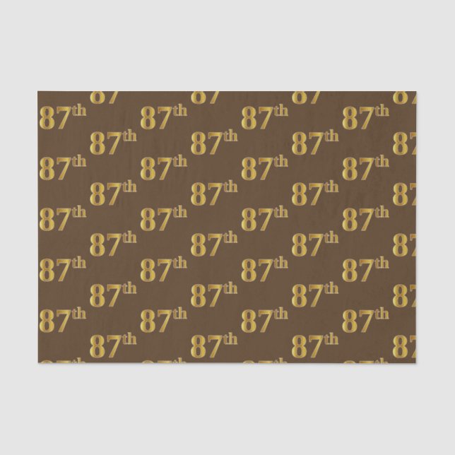 Papier Mousseline Brown, Faux Gold 87e (Quatre-vingt-septième) (Recto)