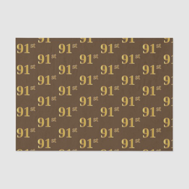 Papier Mousseline Brown, Faux Gold 91st (Quatre-vingt-onze) (Recto)