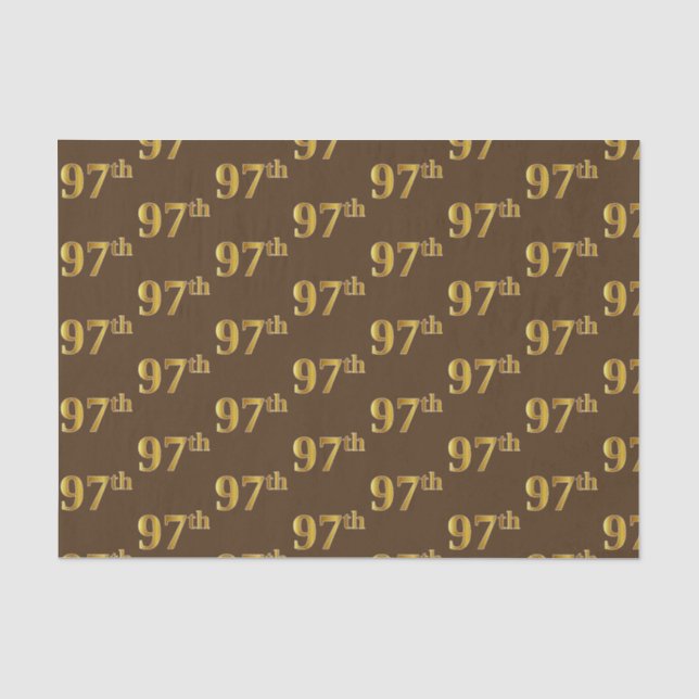 Papier Mousseline Brown, Faux Gold 97e (Quatre-vingt-dix-septième) (Recto)