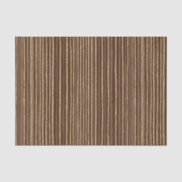 Papier Mousseline Brown Gold Stripes Christmas