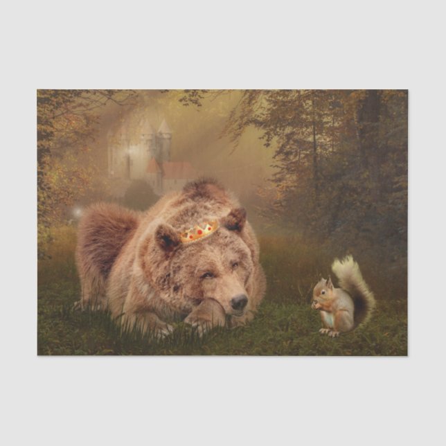 Papier Mousseline Brown Imaginaire de l'ours Fairytale Forest (Recto)