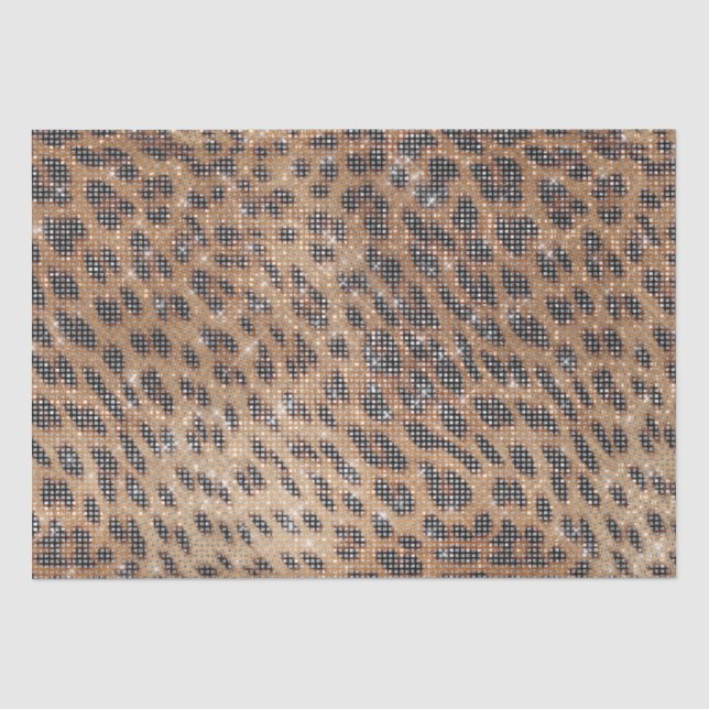 Papier Mousseline Brown Leopard Poster de animal Sparkle (Recto)