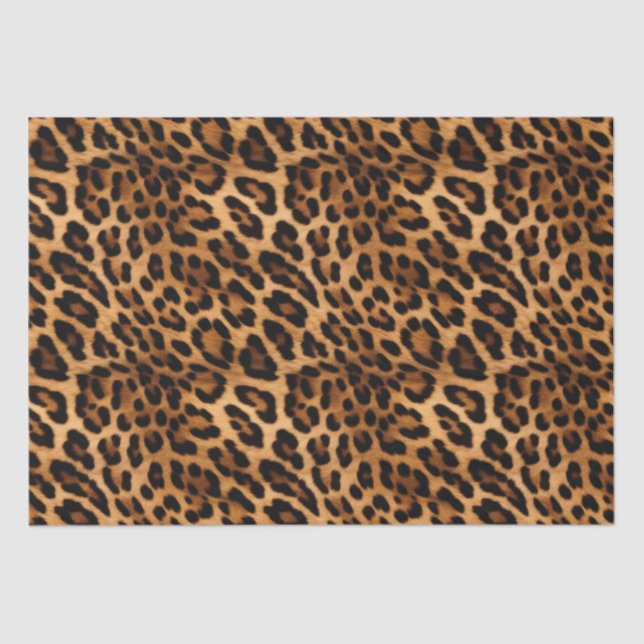 Papier Mousseline Brown Poster de animal Leopard (Recto)