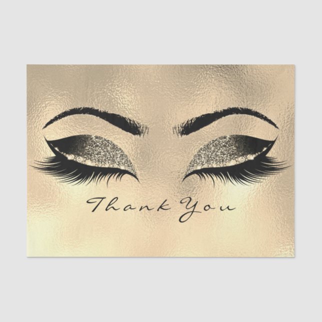 Papier Mousseline Browns Gold Sepia Parties scintillant Merci Eyes L (Recto)