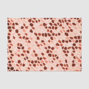 Papier Mousseline Brun beige rose corail orange