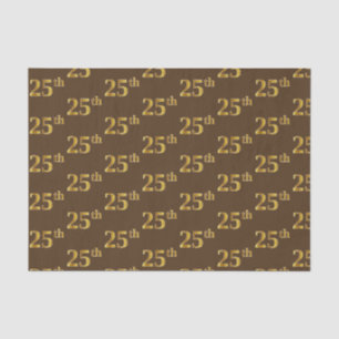 Papier Mousseline Brun, événement d'or de Faux 25ème