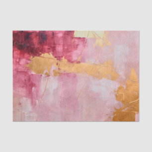 Papier Mousseline Brush artistique touche or et rose