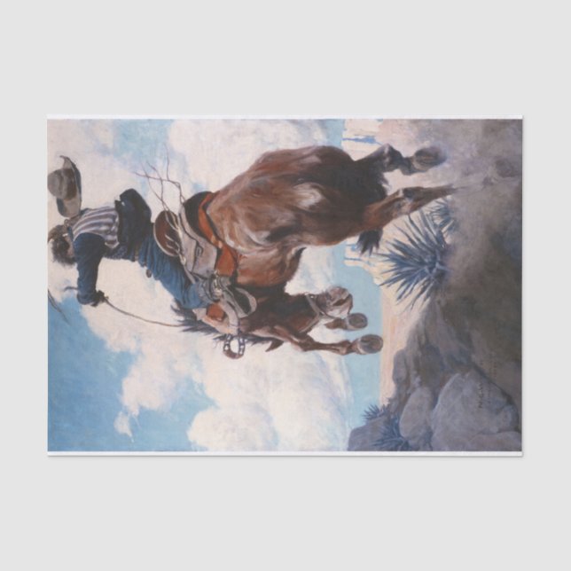Papier Mousseline Buckings par Newell Convers Wyeth (Recto)