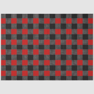 Papier Mousseline Buffalo Check Black and Red
