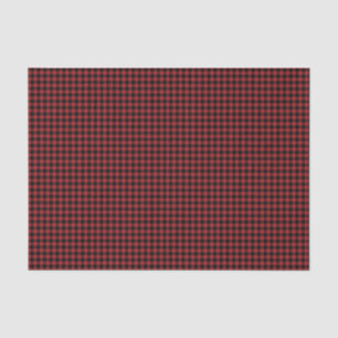 Papier Mousseline Buffalo Plaid Red noir Check Pays Lumière