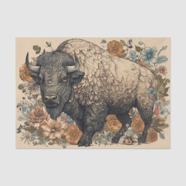 Papier Mousseline Buffle vintage (Recto)
