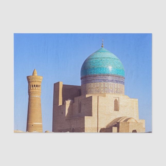 Papier Mousseline Bukhara, Ouzbékistan - mosquée Kalyan (Recto)