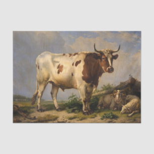 Papier Mousseline Bull, 1847 par Eugene Joseph Verboeckhoven