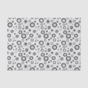 Papier Mousseline Bulles grises Cercles modernes Cadeau Motif