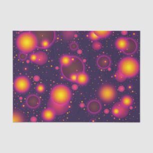 Papier Mousseline Bulles super rose violet et jaune brillant