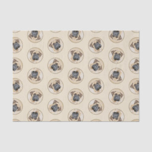 Papier Mousseline Bullmastiff Peinture Fawn Red Sable mignon Chien A
